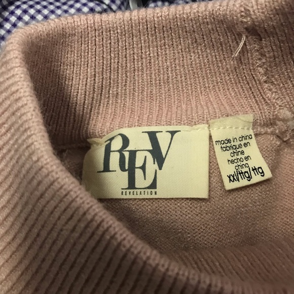 REV Revelation Pink Size XXL High Neck Women’s Long Sleeve Pullover Sweater - Picture 5 of 5